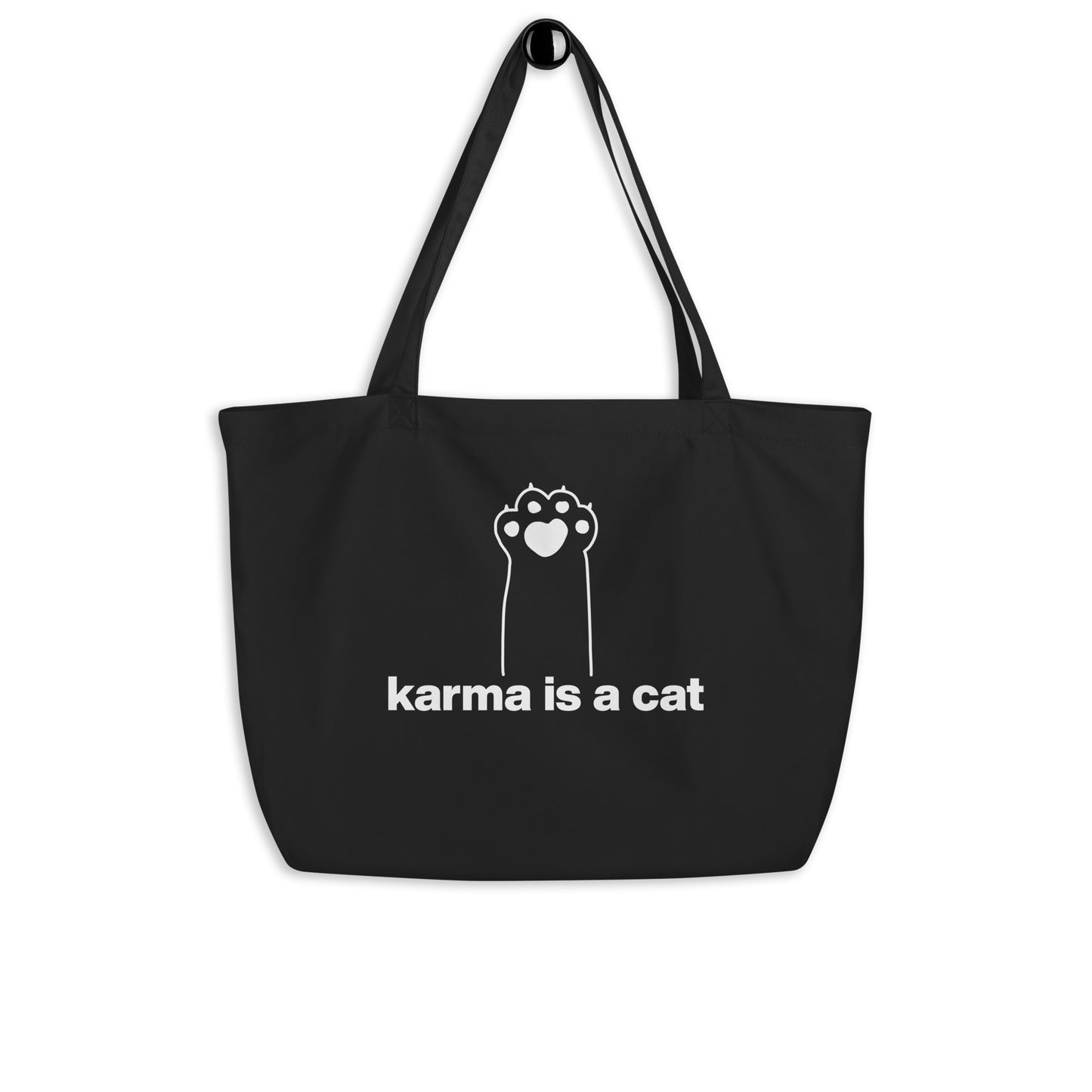 "Karma is a Cat" Tote Bag