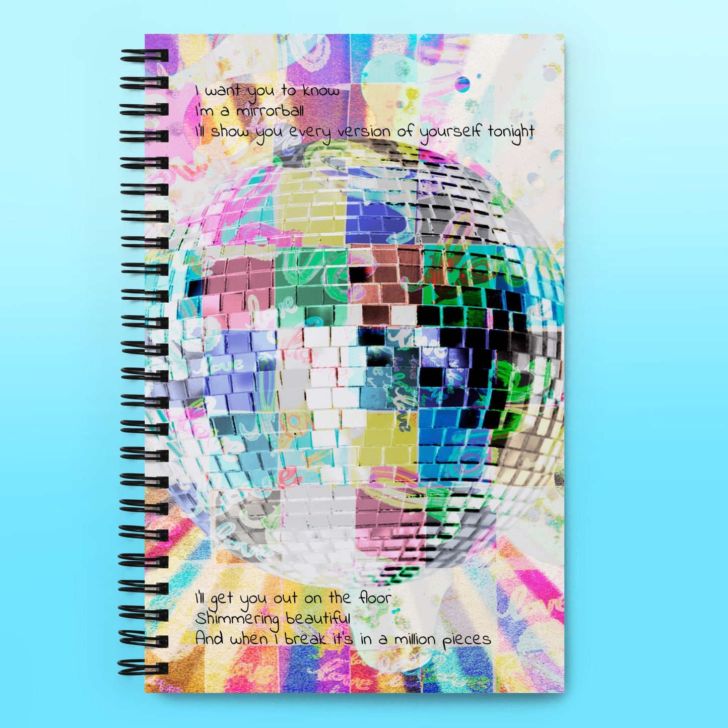 taylor swift mirroball lyrics spiral bound notebook